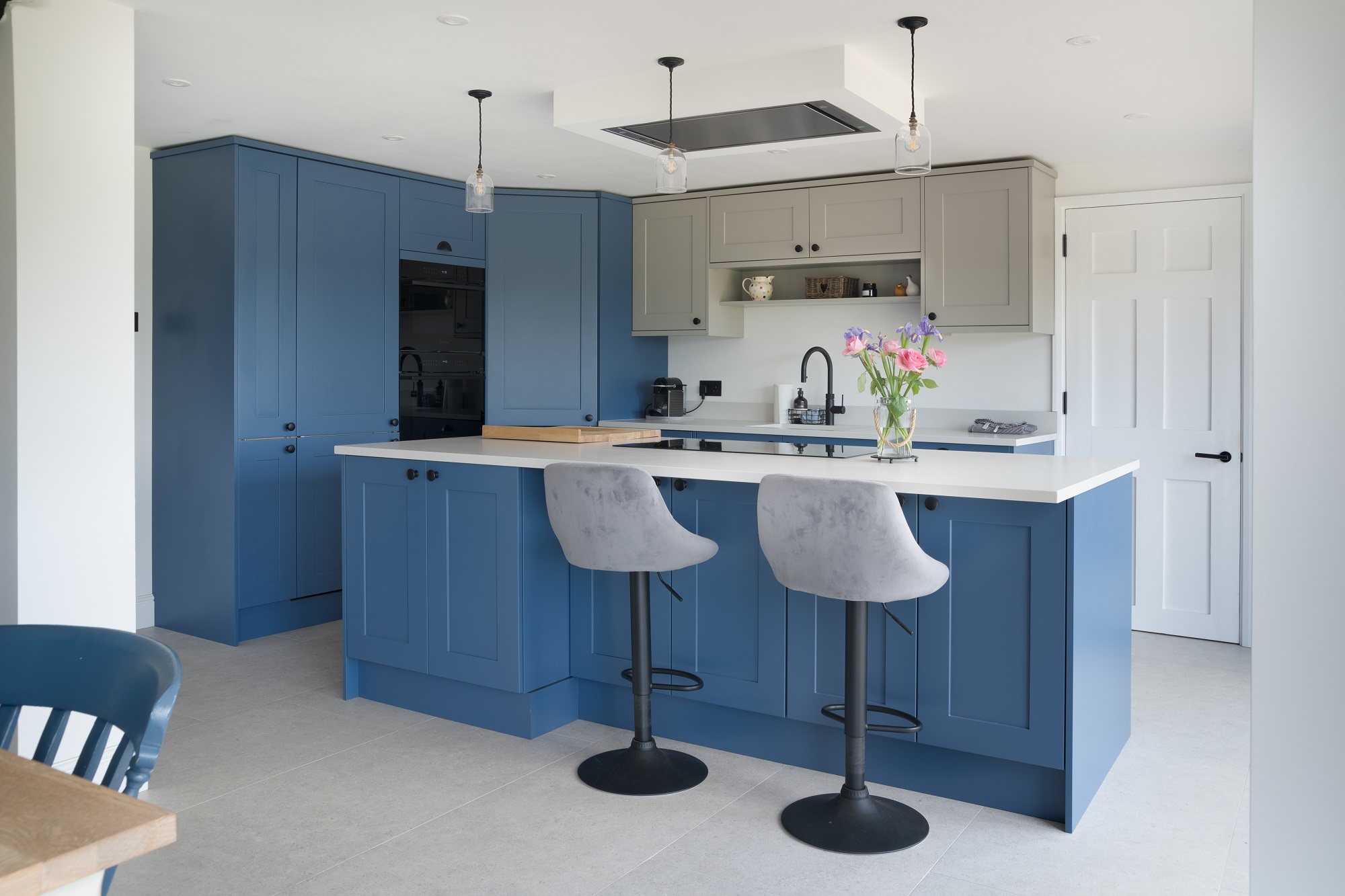 MARLBOROUGH WINDSOR BLUE KITCHEN TUNBRIDGE WELLS ISLAND 1