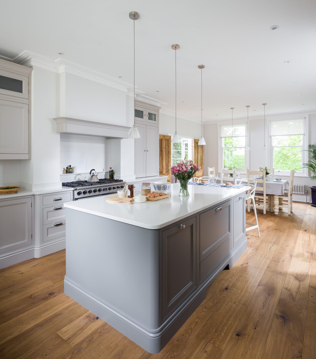 Timeless Handpainted Kitchen in Elephant’s Breath